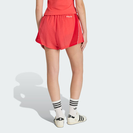 ADIDAS ORIGINALS SANTIAGO WOVEN SHORTS Semi Lucid Red WOMEN