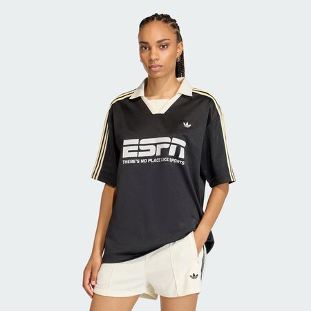 ADIDAS ORIGINALS FOOTBALL JERSEY SPONSOR Black WOMEN