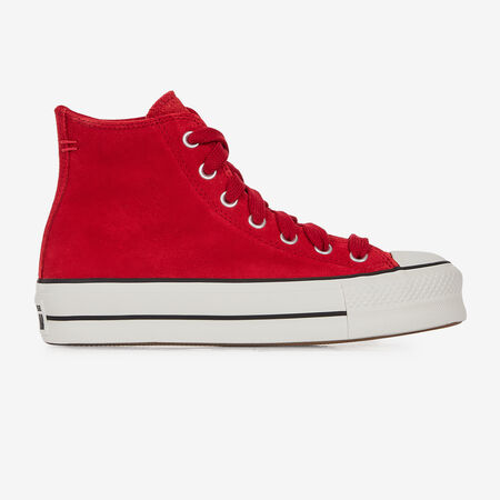 CONVERSE chuck taylor all star CHUCK TAYLOR ALL STAR LIFT HI SUEDE ROUGE FEMME