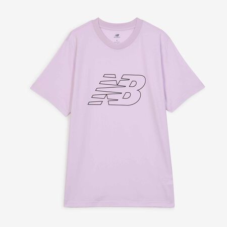 NEW BALANCE TEE SHIRT FLYING LOGO LILAC MEN