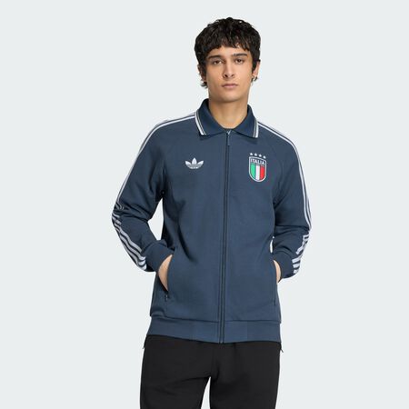 ADIDAS PERFORMANCE Veste Ext&eacute;rieur Italie Anthem Night Marine HOMME