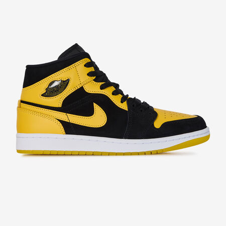 AIR JORDAN 1 MID : BLACK/YELLOW