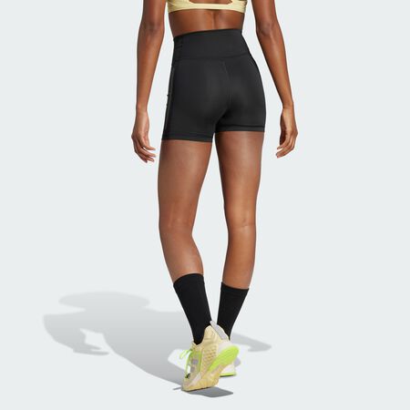 ADIDAS PERFORMANCE Optime 3-Stripes 1/4 Short Leggings Black WOMEN