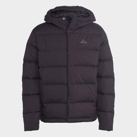 ADIDAS SPORTSWEAR Helionic Hooded Down Jacket Black / Black MEN