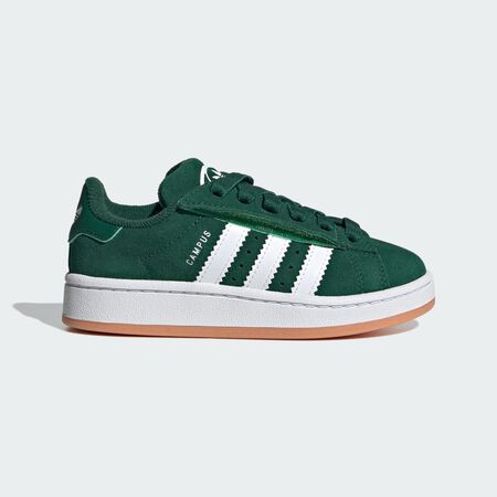 Chaussures lacets élastiques fermeture confortable Campus 00s Enfants : Dark Green / Cloud White / Gum