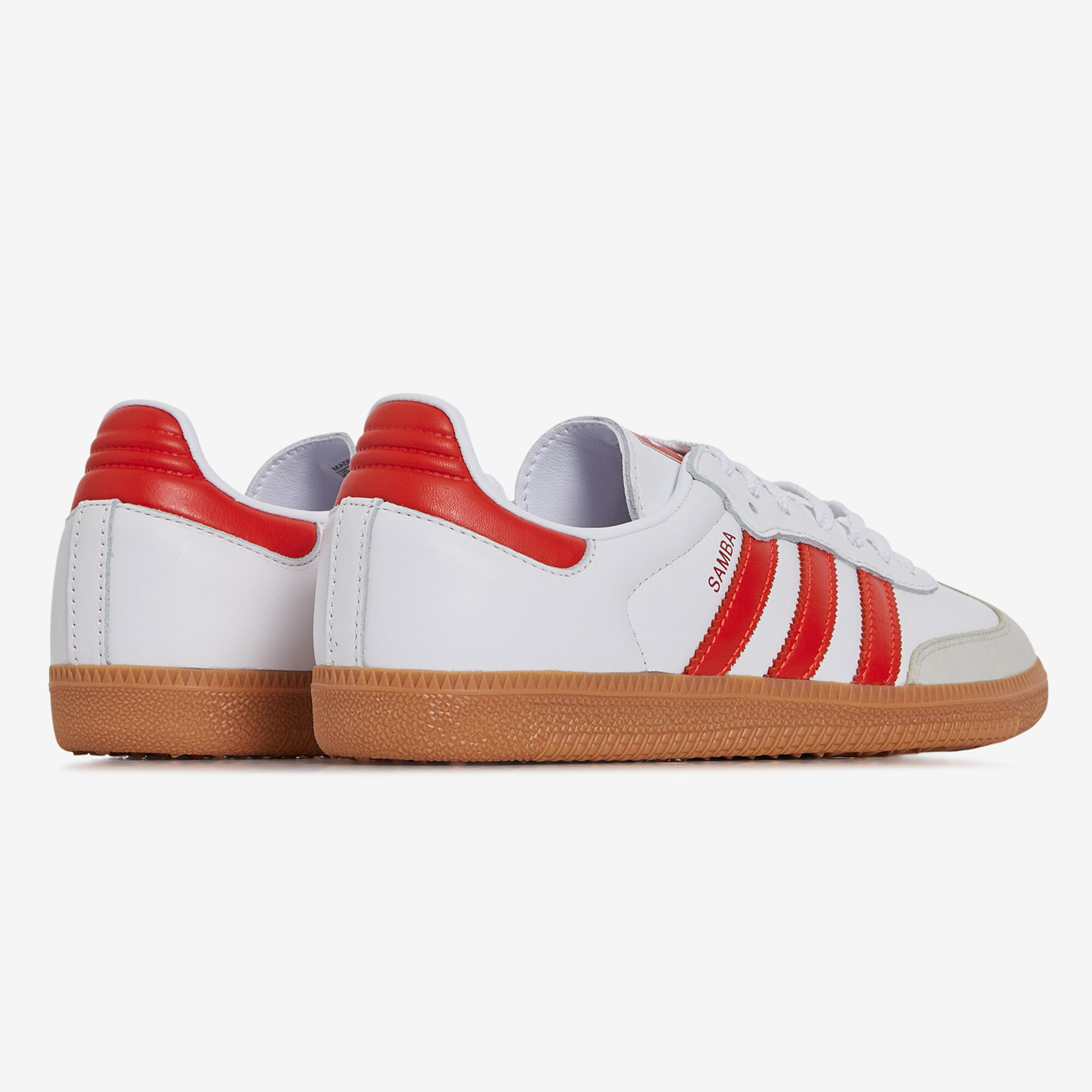 ADIDAS ORIGINALS SAMBA OG BLANC ROUGE SNEAKERS FEMME Courir