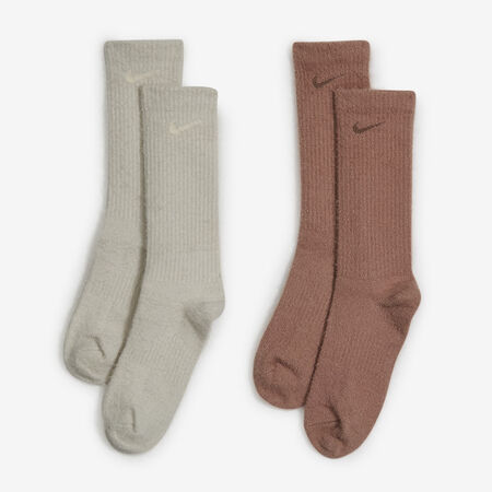 NIKE CHAUSSETTES X2 CREW CUSH BEIGE/PINK MEN