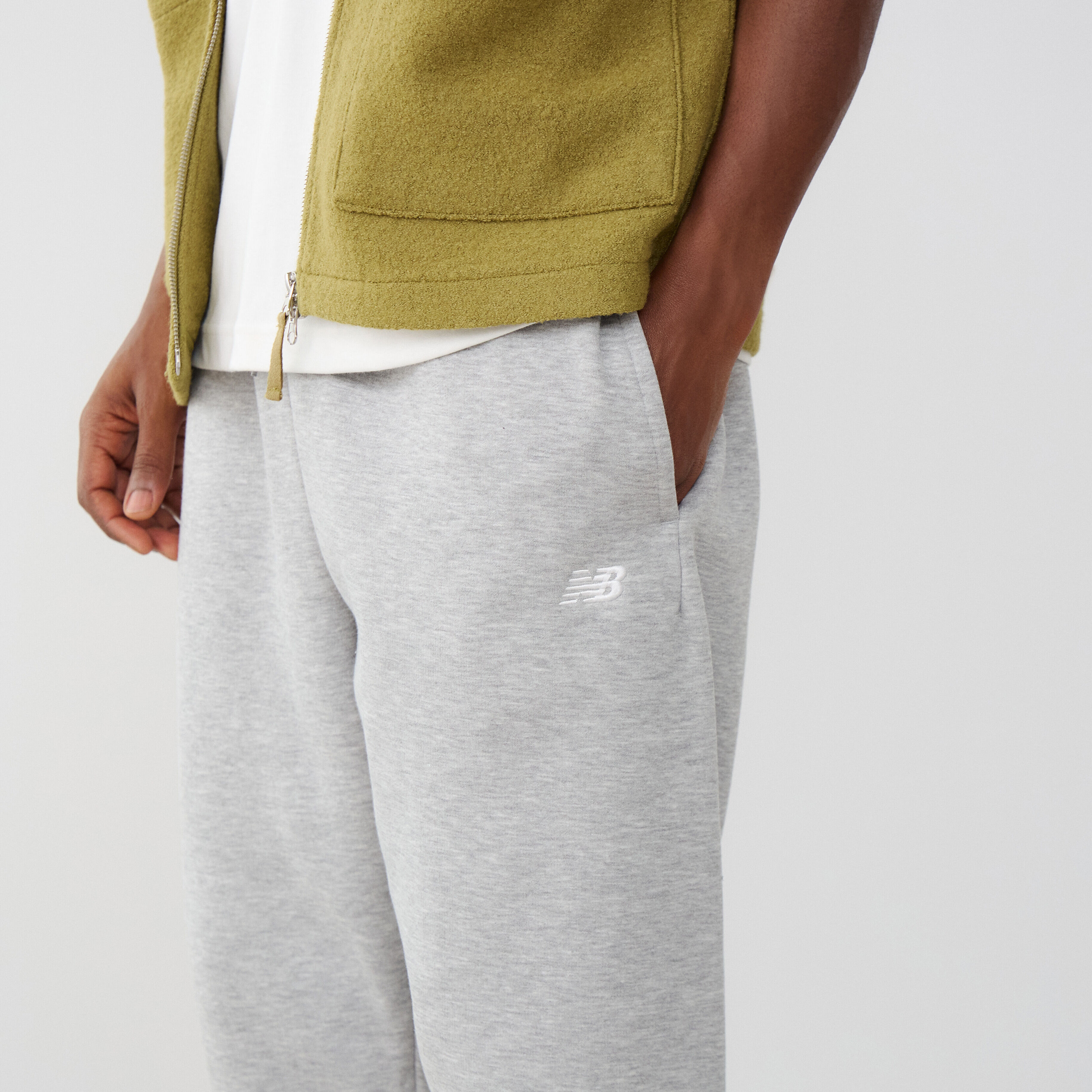 Pant Jogger Small Logo  Gris/blanc