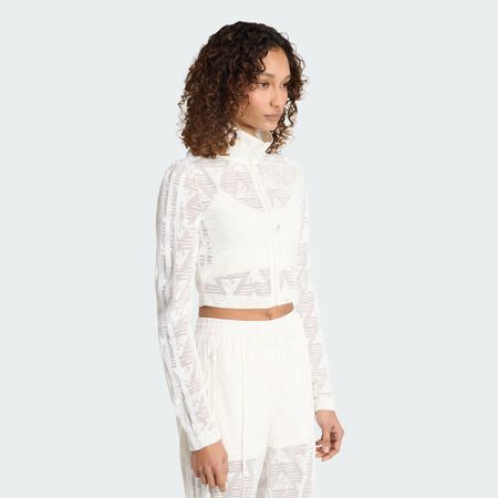 ADIDAS ORIGINALS FIREBIRD CLASSIC LACE TRACK TOP Cloud White WOMEN