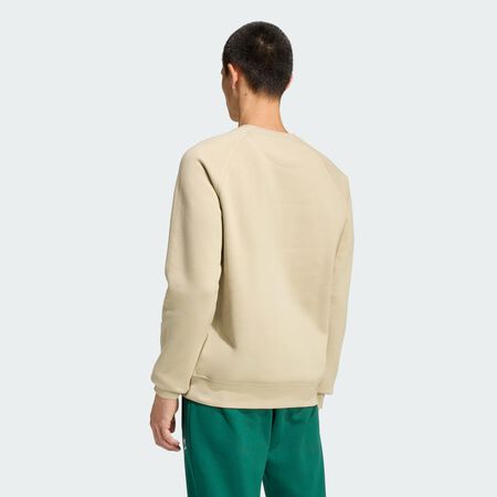 ADIDAS ORIGINALS SWEAT CREW ESSENTIAL TREFOIL BEIGE HOMME