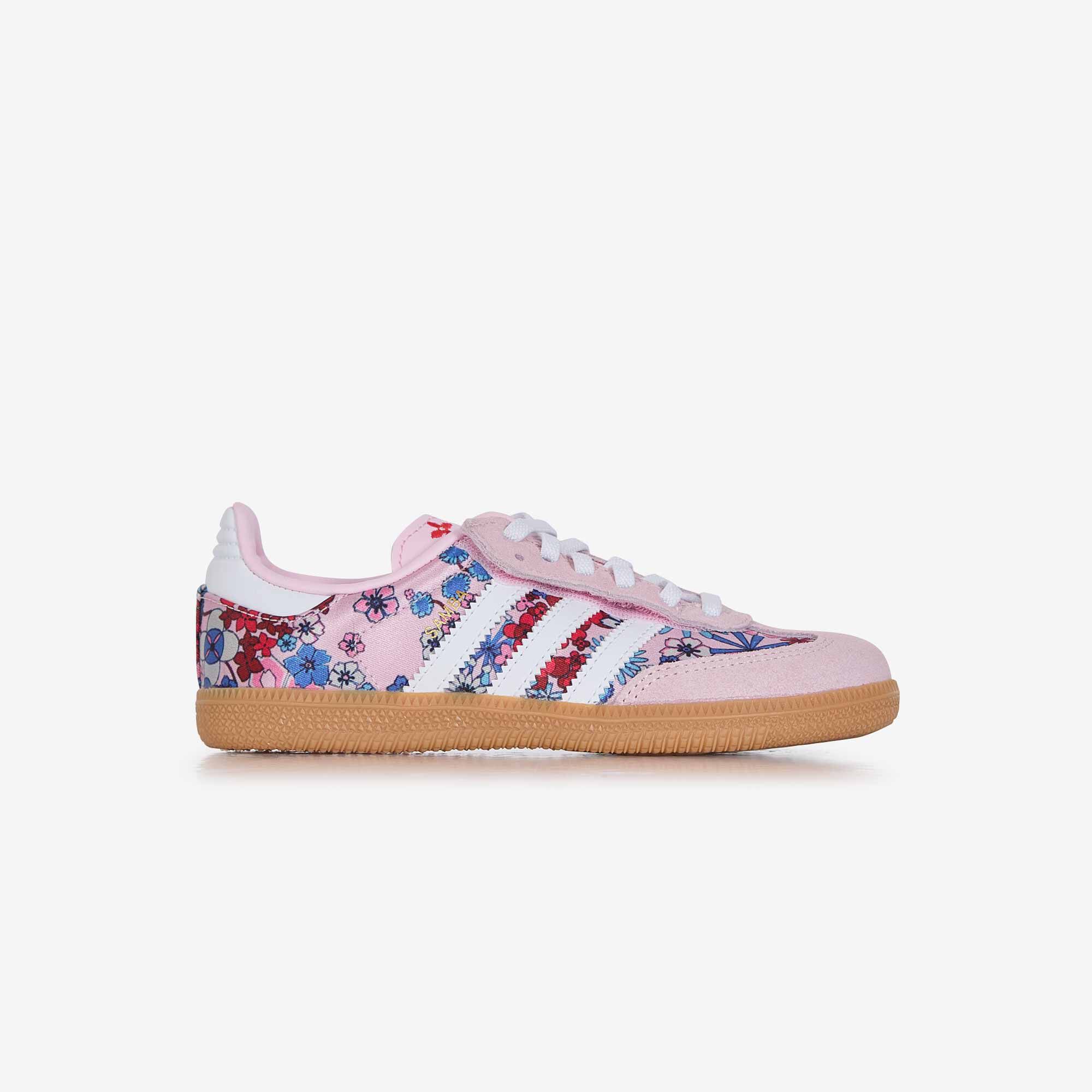 CHAUSSURE À LACETS ÉLASTIQUES SAMBA OG ADIDAS X LIBERTY LONDON COMFORT - vue 5