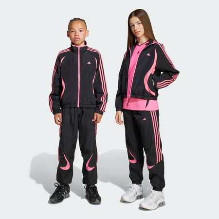 ADIDAS ORIGINALS Teamgeist Track Pants Black / Lucid Pink JUNIOR