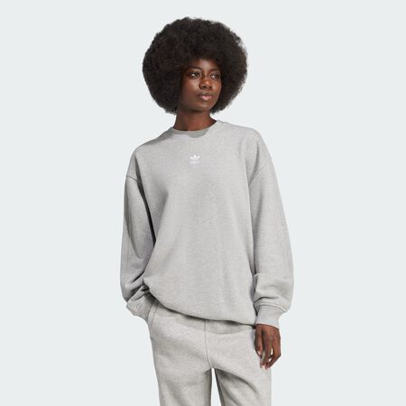 ADIDAS ORIGINALS Essentials Oversized French Terry Sweatshirt Medium Grey Heather WOMEN