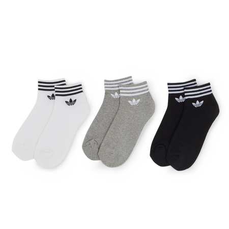 ADIDAS ORIGINALS CHAUSSETTES X3 ANKLE TREFOIL NOIR/MULTICOLORE MIXTE