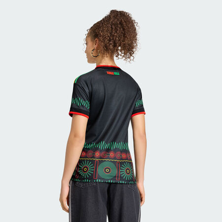 ADIDAS PERFORMANCE Maillot ext&eacute;rieur Jamaica 26 x Bob Marley Black FEMME