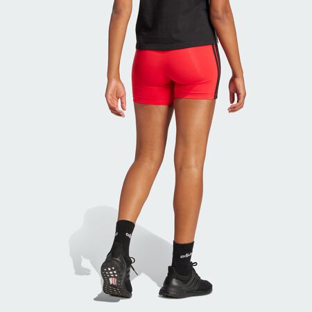 ADIDAS SPORTSWEAR Cycliste taille haute 3 bandes Essentials Pure Ruby / Black FEMME