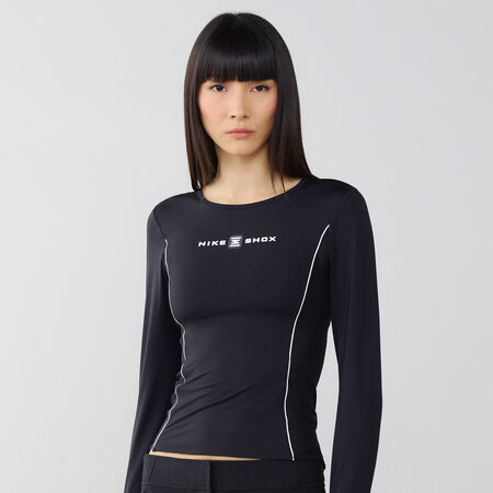 NIKE TOP SHOX LS NOIR FEMME