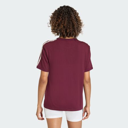 ADIDAS ORIGINALS LINEAR TEE Maroon / Maroon / Off White WOMEN