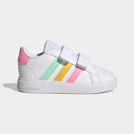 ADIDAS SPORTSWEAR Chaussure à scratch Grand Court Lifestyle Cloud White / Pulse Mint / Beam Pink BÉBÉ