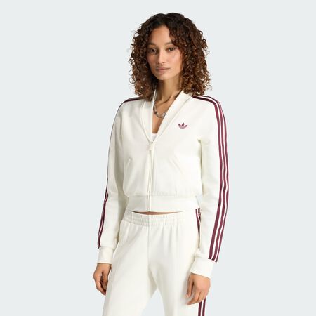 ADIDAS ORIGINALS VESTE DE SURV&Ecirc;TEMENT V-NECK SUPERSTAR Off White FEMME