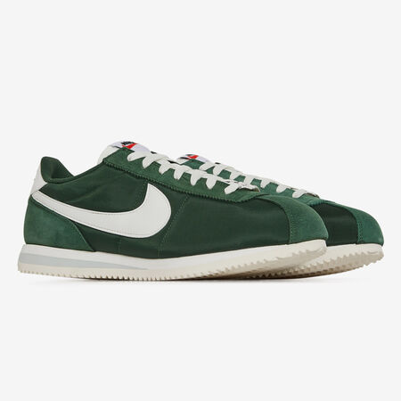 NIKE cortez CORTEZ NYLON VERT/BEIGE HOMME