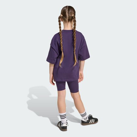 ADIDAS ORIGINALS Ensemble t-shirt cycliste enfants Aurora Plum CADET