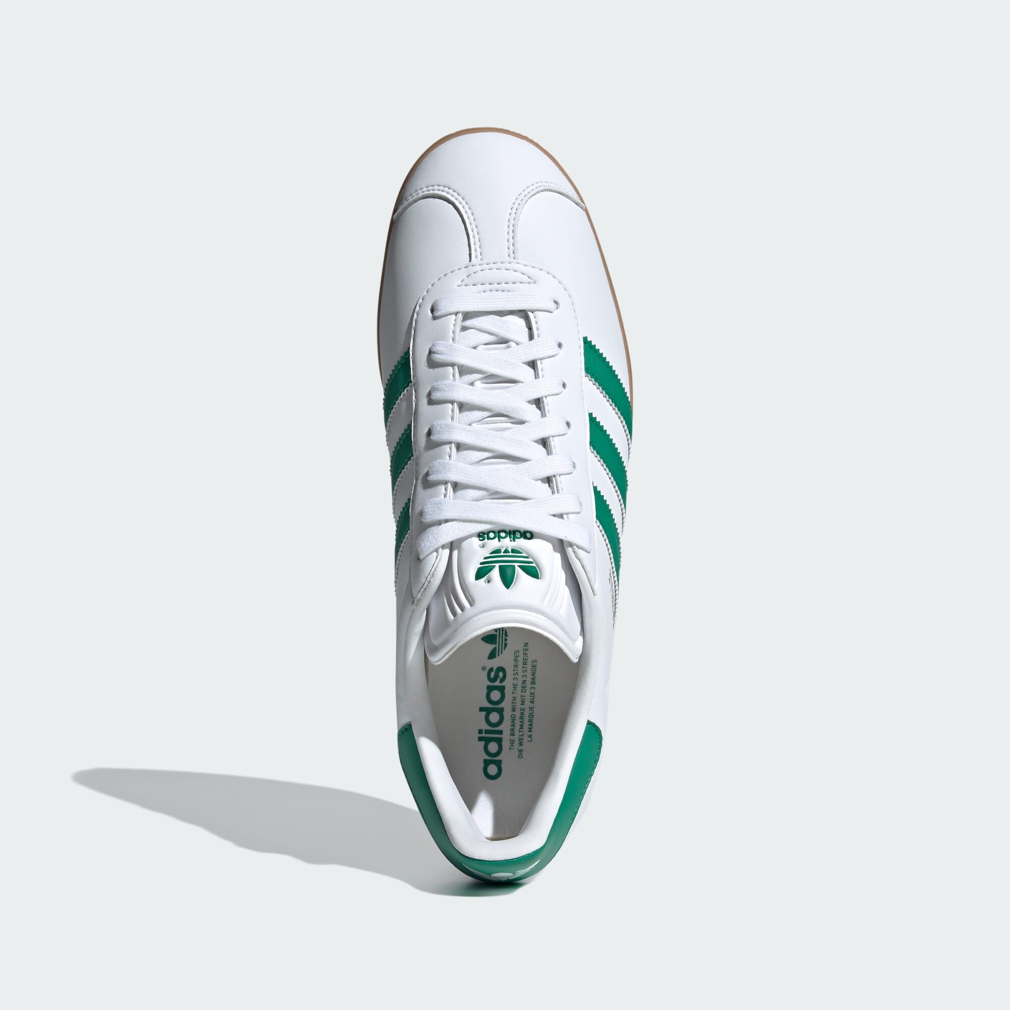 ADIDAS ORIGINALS Chaussure Gazelle SNEAKERS MIXTE Cloud White Bold Green Gold Metallic LACETS Courir