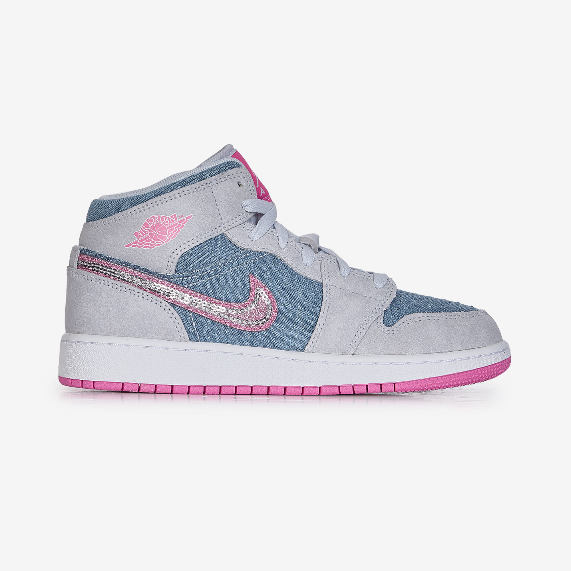 Air Jordan 1 Mid  Bleu/rose