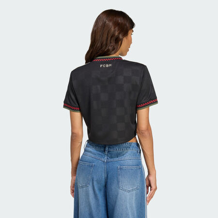 ADIDAS PERFORMANCE FC Bayern 25/26 Cropped Third Jersey Black / Halo Ivory WOMEN