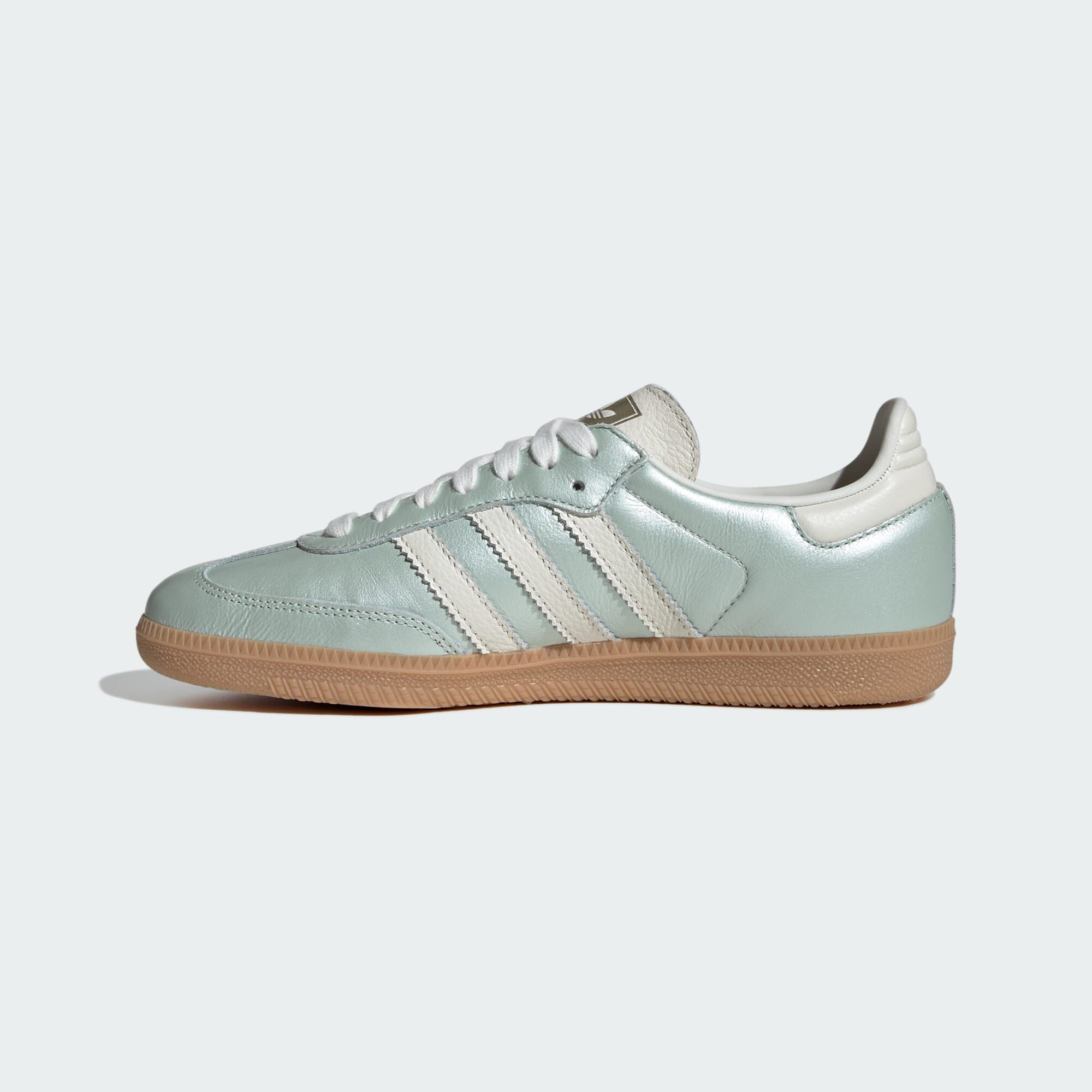 ADIDAS ORIGINALS Chaussure Samba OG Linen Green Met. Off White Cyber Metallic SNEAKERS FEMME LACETS Courir