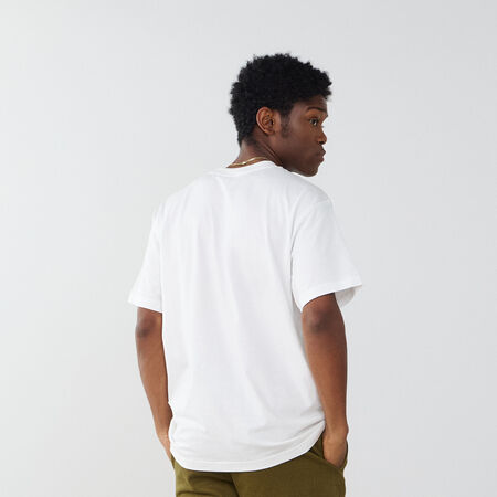 NEW BALANCE TEE SHIRT SMALL LOGO ESSENTIALS BLANC/NOIR HOMME