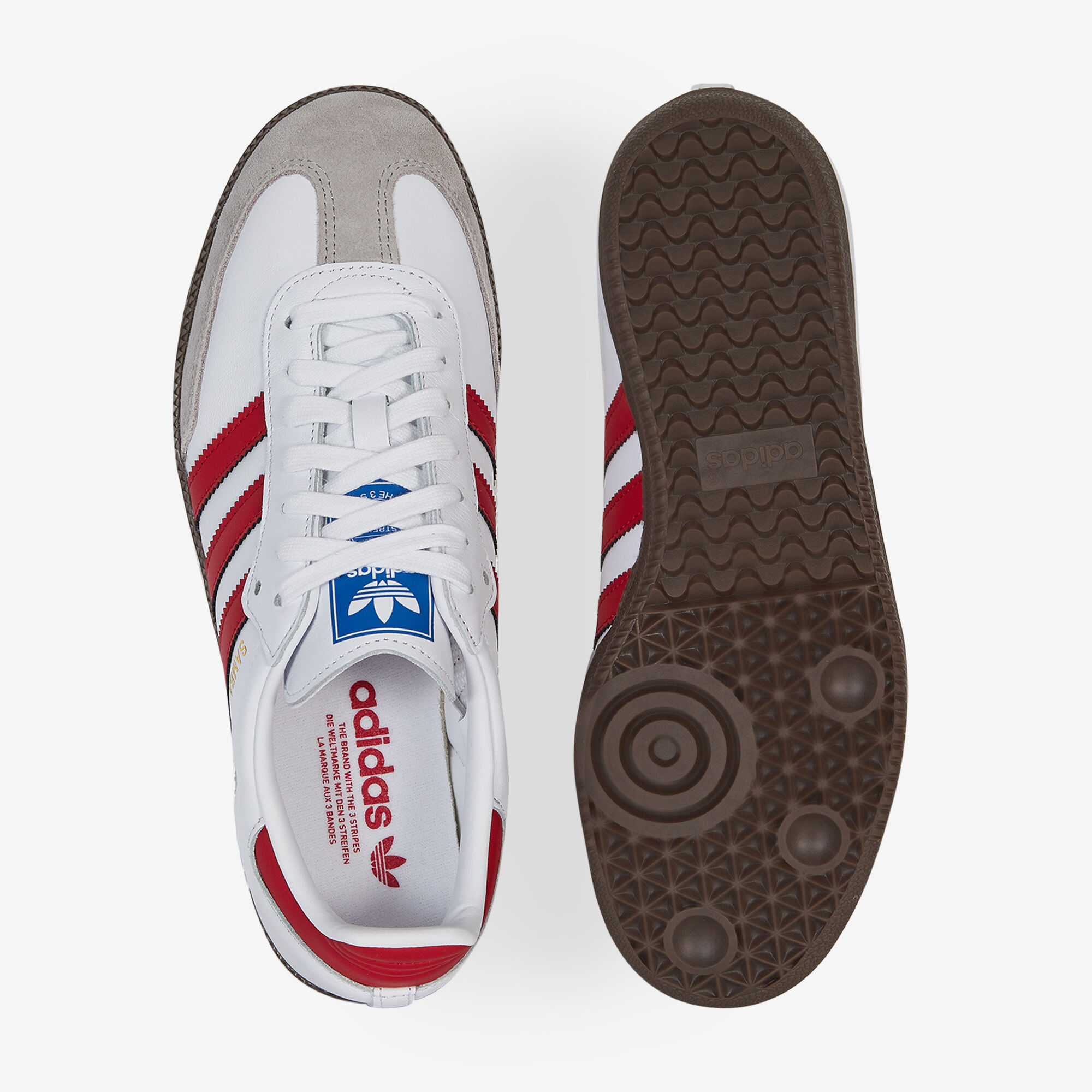 ADIDAS ORIGINALS SAMBA OG WHITE RED SNEAKERS MEN Courir