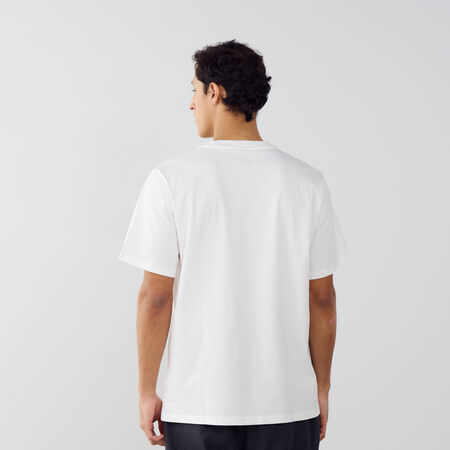 CONVERSE TEE SHIRT STAR CHEVRON EMBROIDERED BLANC/NOIR HOMME