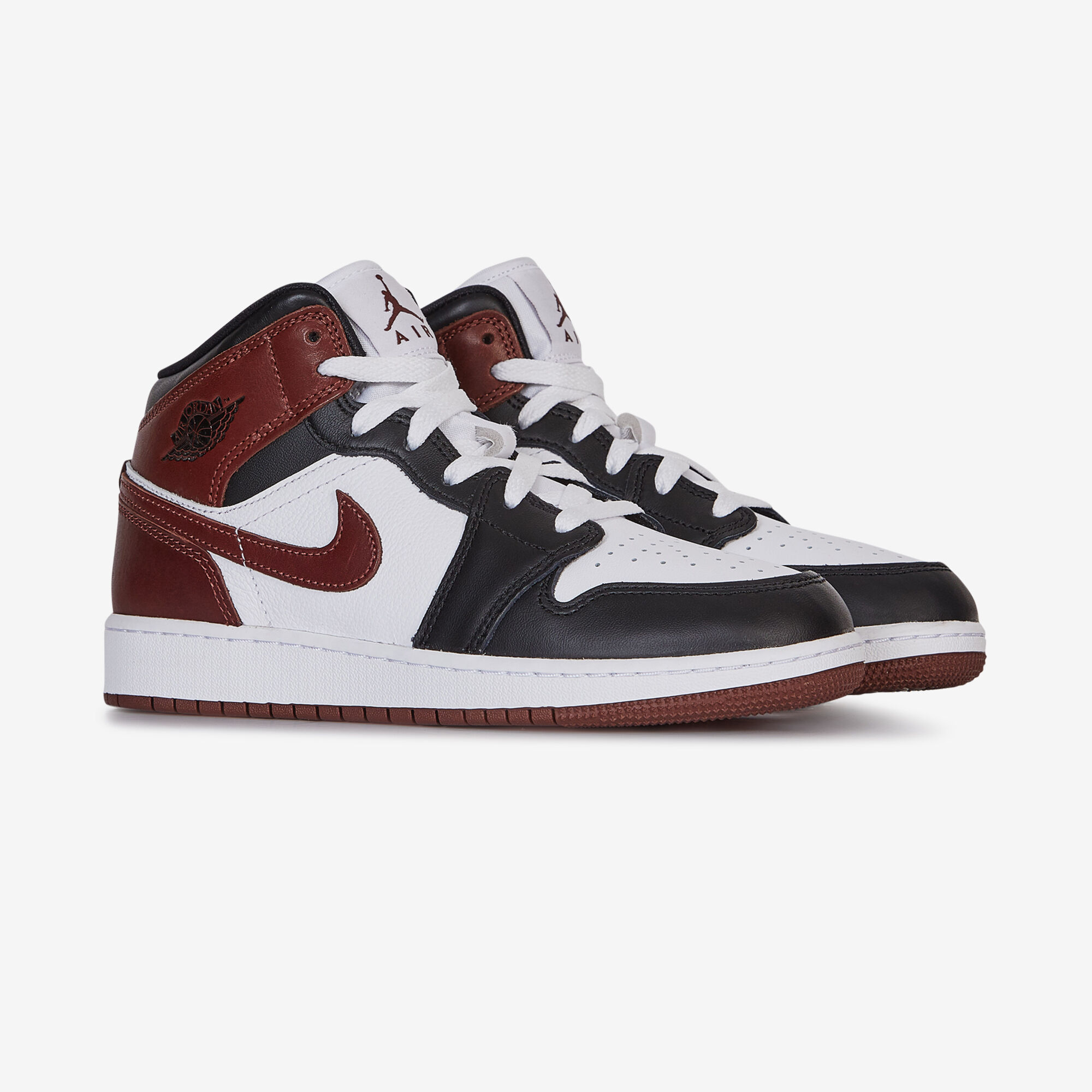 Air Jordan 1 Mid  Blanc/bordeaux