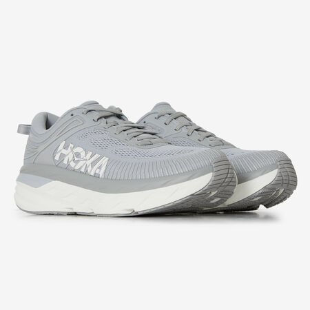 HOKA BONDI 7 BLANC/GRIS HOMME