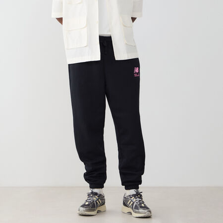 NEW BALANCE PANT JOGGER EMBRO LOGO BOSTON 06 BLACK/PINK MEN