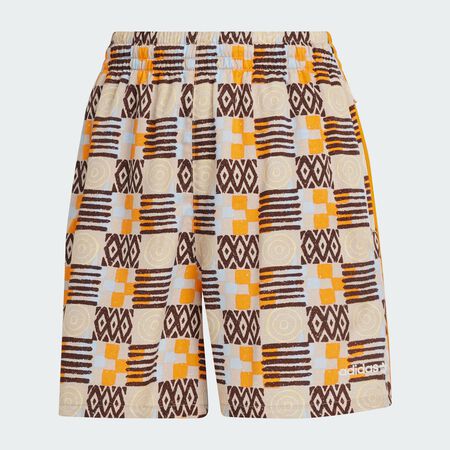 ADIDAS ORIGINALS '80s Elongated Shorts Multicolor / Wonder Taupe WOMEN