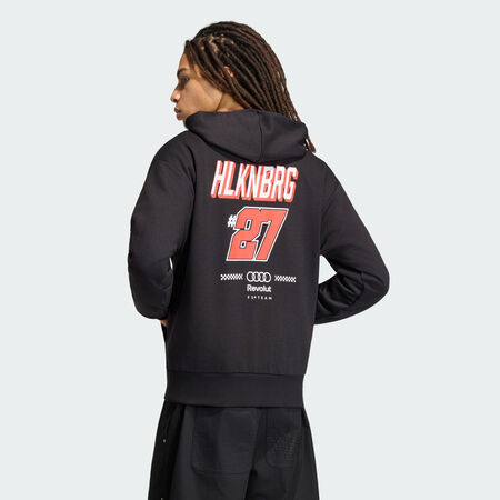 ADIDAS PERFORMANCE AUDI REVOLUT F1 TEAM NICO HULKENBERG GRAPHIC II HOODIE Black / Hi-Res Red MEN