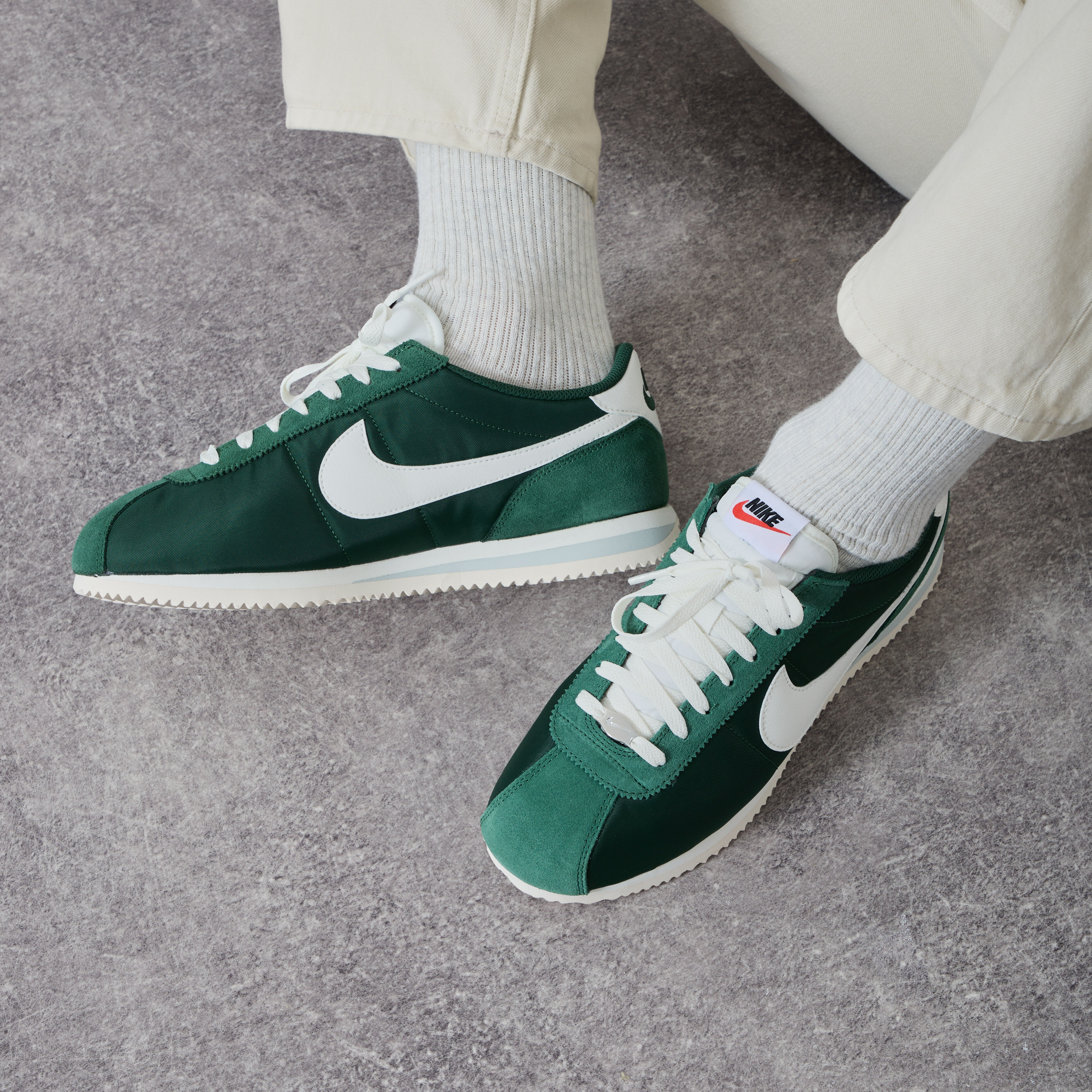 Nike cortez deals homme verte