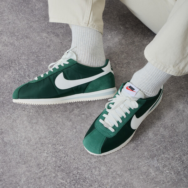 NIKE CORTEZ NYLON GREEN/BEIGE SNEAKERS MEN1