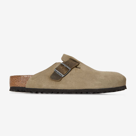 BIRKENSTOCK BOSTON MIX LEATHER FADED KAKI KAKI HOMME