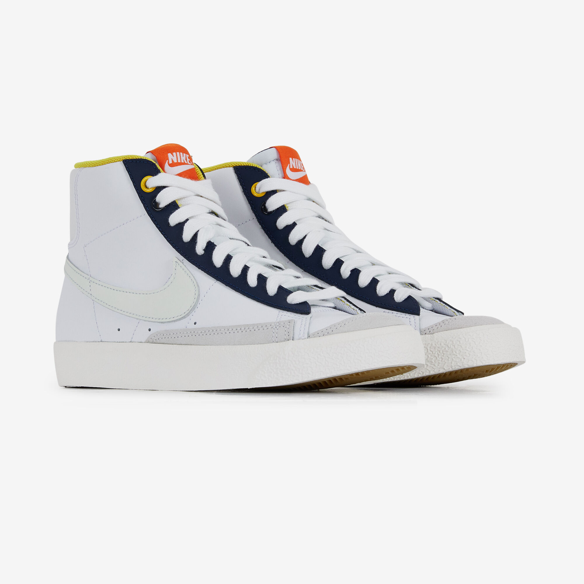 NIKE BLAZER MID 77 UV WHITE NAVY BLUE SNEAKERS CHILDREN