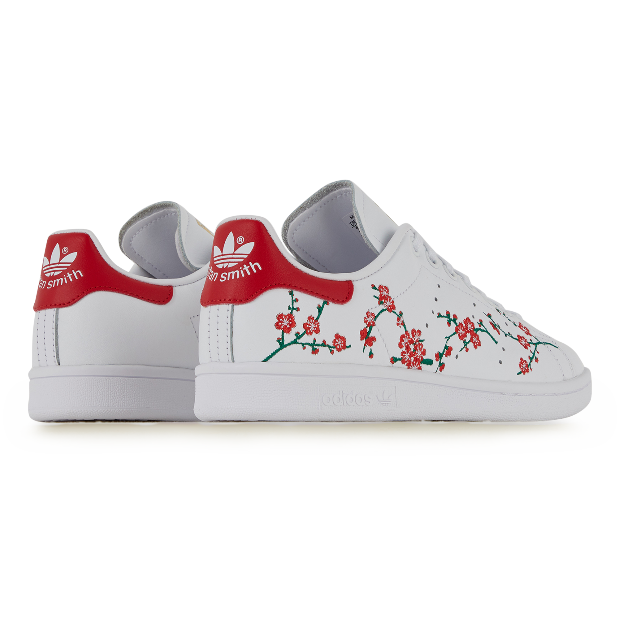 stan smith fleurs rouges
