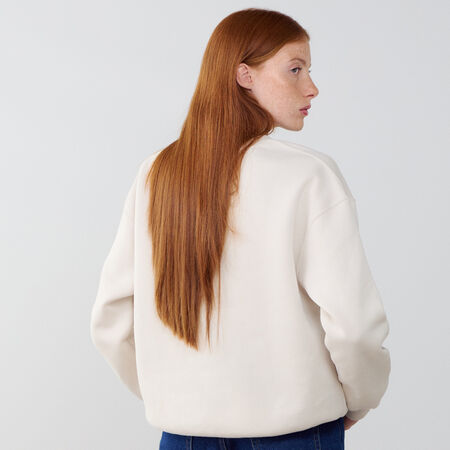 JORDAN SWEAT CREW BROOKLYN BEIGE/WHITE WOMEN
