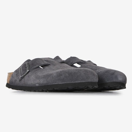 BIRKENSTOCK boston BOSTON SUEDE CHARCOAL GRIS FEMME