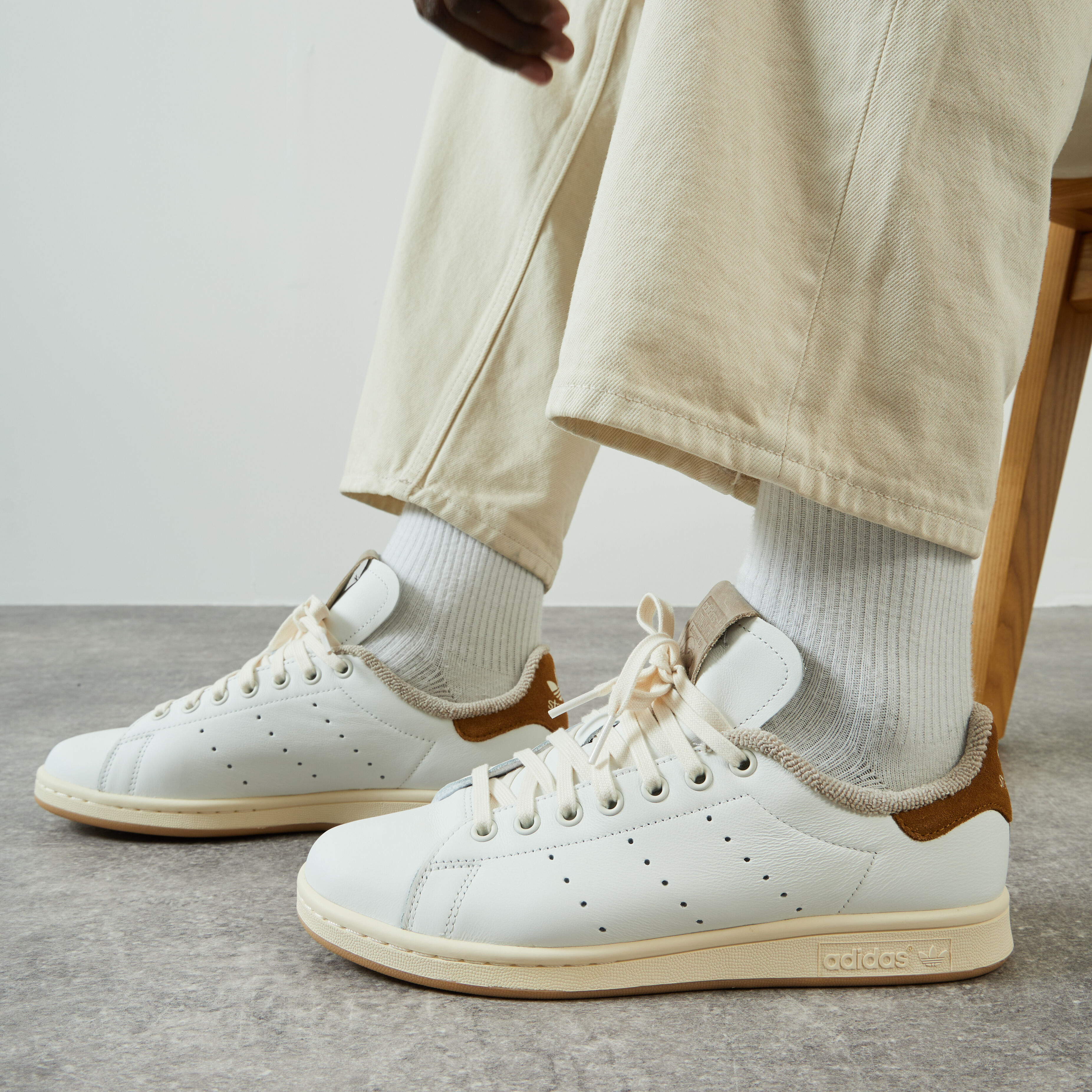 Stan smith shop blanc marron