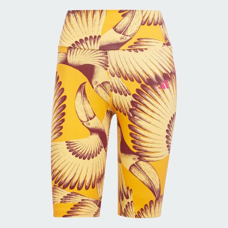 ADIDAS ORIGINALS adidas x FARM Bike Shorts Semi Spark / Bright Orange / Shadow Red WOMEN