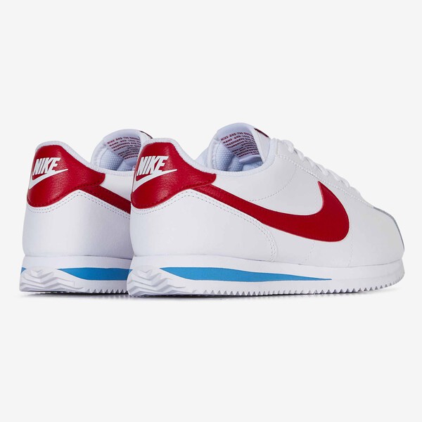 NIKE CORTEZ LEATHER OG SNEAKERS FEMME BLANC/ROUGE LACETS