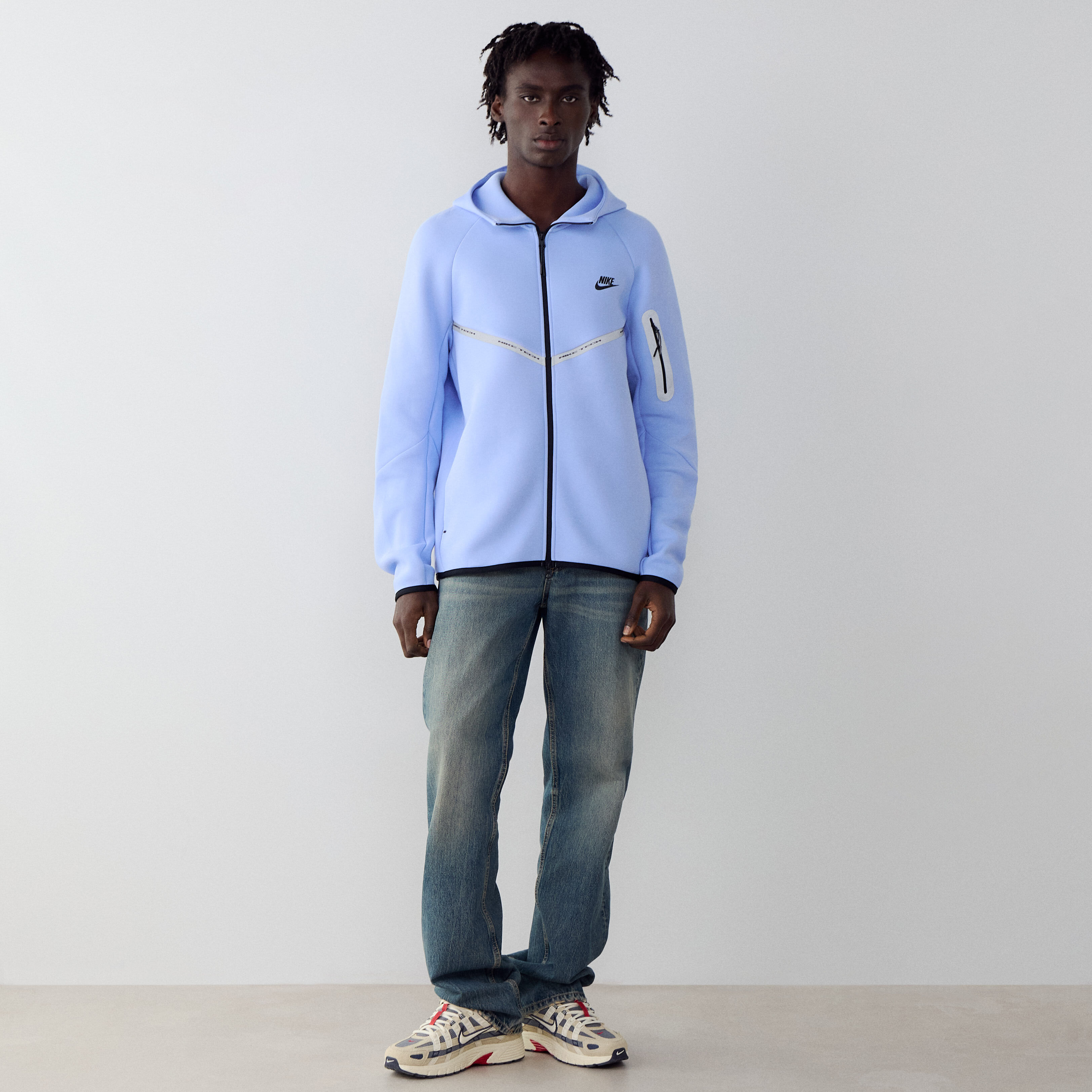 Jacket Tech Fleece Fz Reflective  Bleu/noir