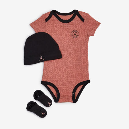 JORDAN 3 PC SET BODYSUIT HAT BOOTIE PSG MULTICO BÉBÉ